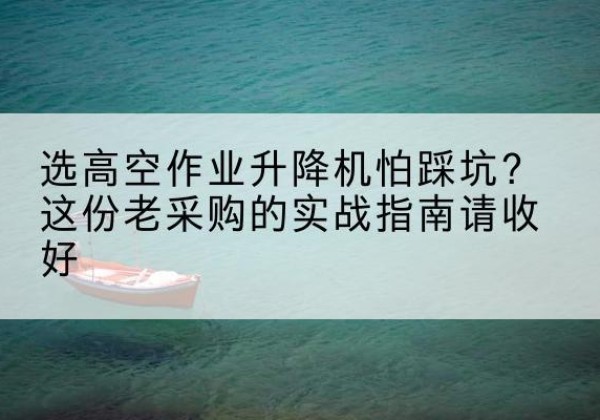 连江高空作业升降机厂家推荐-选高空作业升降机怕踩坑？这份老采购的实战指南请收好